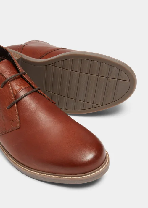 Brown Real Leather Wide Fit Chukka Boots - Size 6 Image 2