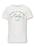 ONLY Girls White Slogan Top (5-14yrs) - Age 5 - 6 Years Image 1