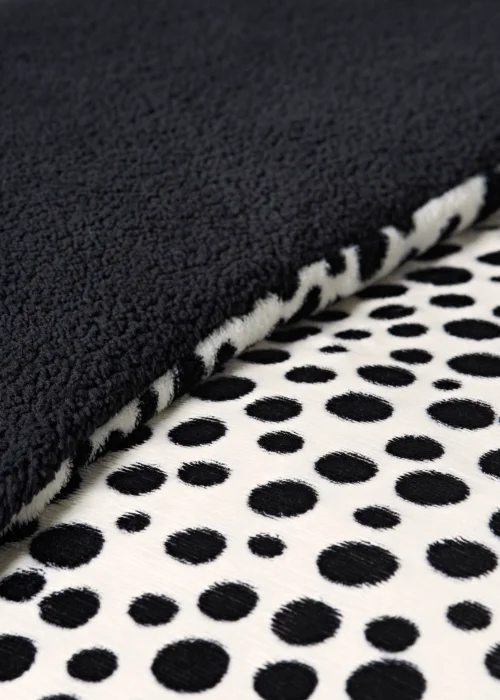 Black & White Dalmatian Fleece Duvet Cover - Single Image 3
