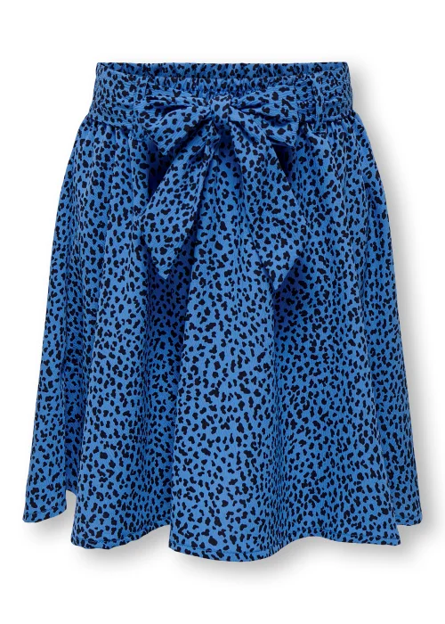 ONLY Girls Blue Print Skater Skirt (6-14yrs) - Age 10 Years Image 1