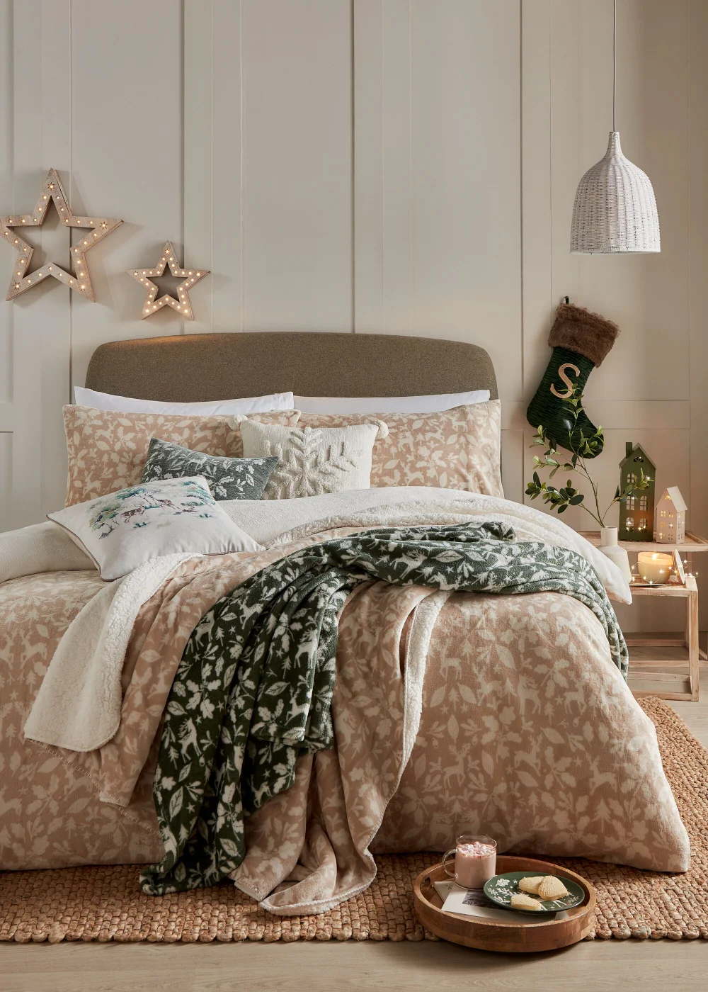 Natural Stag Fleece Duvet Cover - Single Image 3