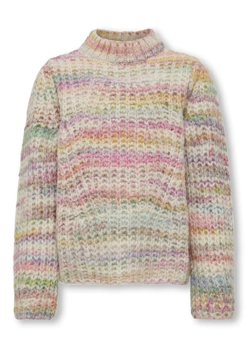 ONLY Girls Multicoloured Long Sleeve Knitted Jumper (5-14yrs) - 5-6 Yrs Image 1