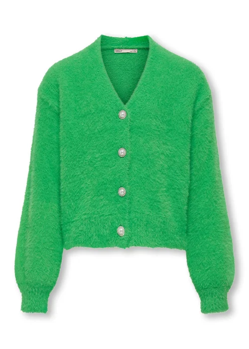 ONLY girls Green Long Sleeve Cardigan (5-14yrs) - Age 5 - 6 Years Image 1