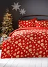 Red Gingerbread House Fleece Duvet Cover - Single Image 1