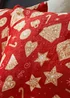 Red Gingerbread House Fleece Duvet Cover - Single Image 2