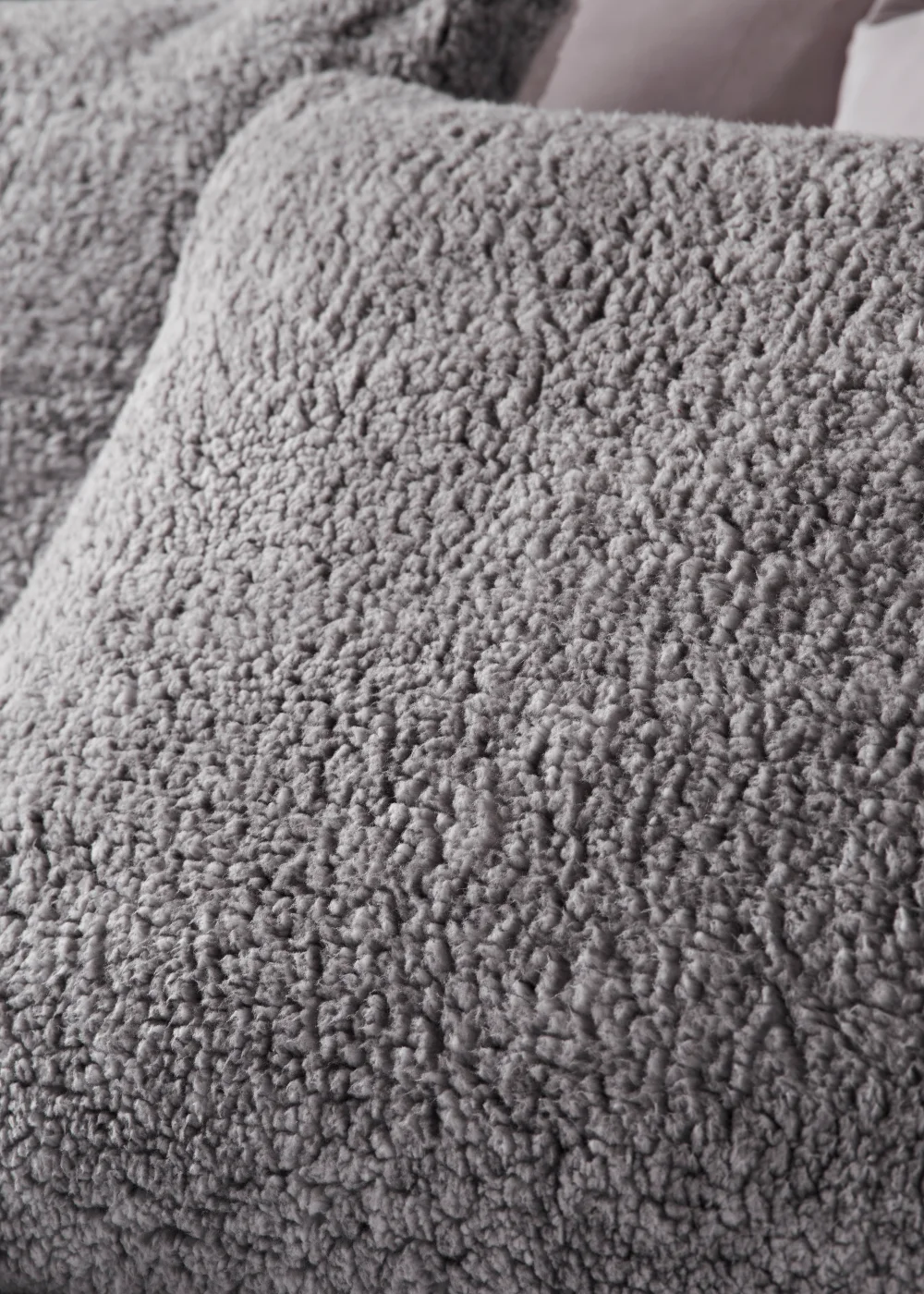 Grey Marl Fleece Duvet Cover - Single Image 2