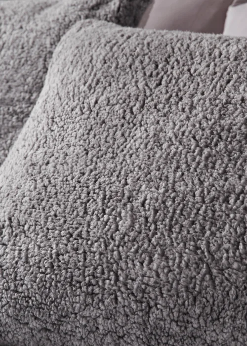 Grey Marl Fleece Duvet Cover - Single Image 2