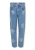 ONLY Girls Loose Denim Floral Print Jeans (6-14yrs) - Age 7 Years Image 1