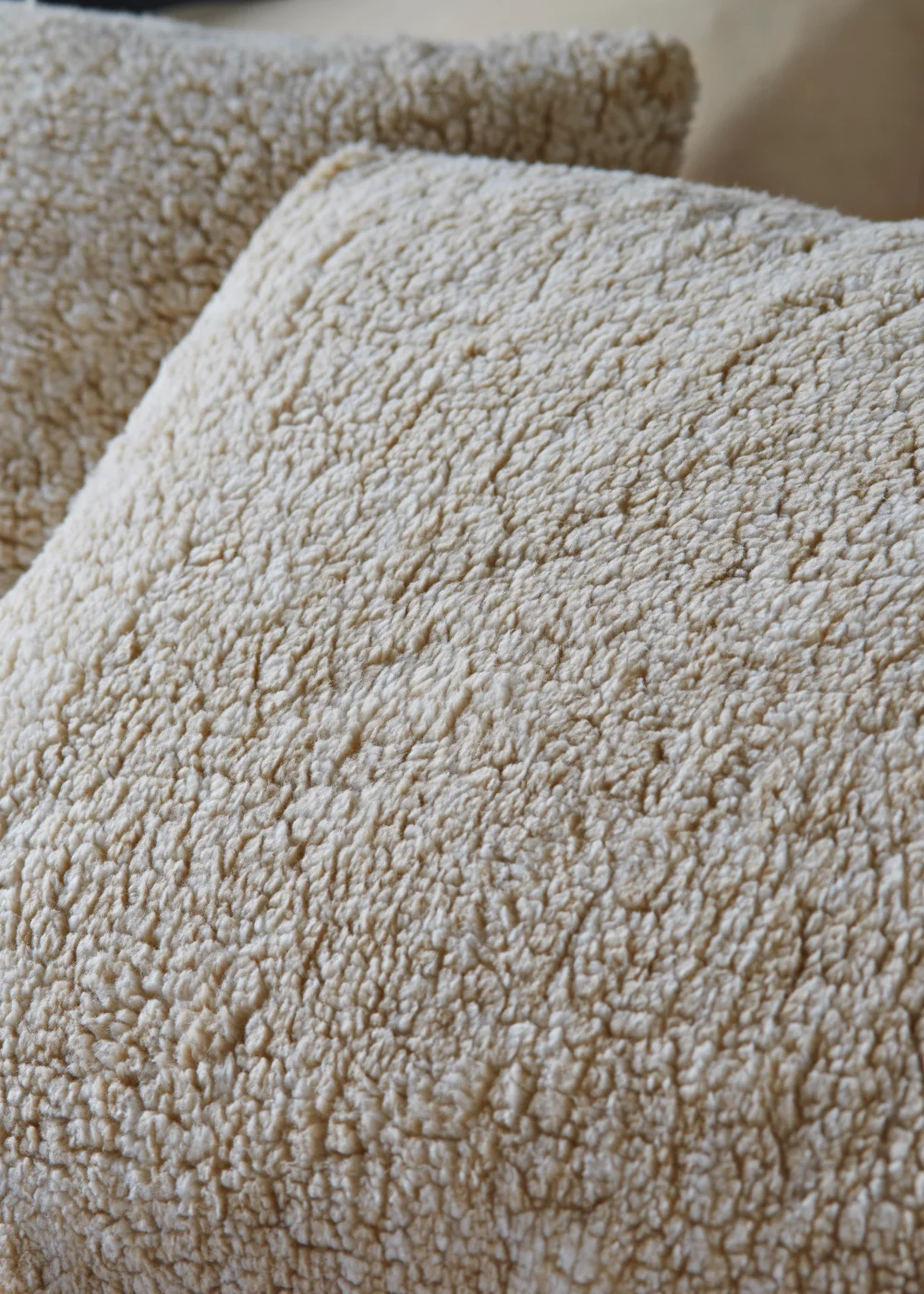 Beige Marl Fleece Duvet Cover - Single Image 2