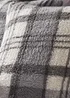 Grey Check Teddy Fleece Reversible Duvet Cover - Single Image 2