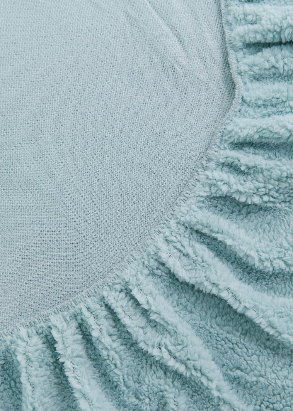 Blue Teddy Fleece Fitted Bed Sheet - Single Image 2