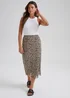 JDY Animal Print Mesh Midi Skirt - Size 10 Image 1