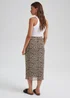 JDY Animal Print Mesh Midi Skirt - Size 10 Image 2