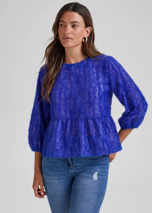 JDY King Blue 3/4 Sleeve Top - 8 Image 1