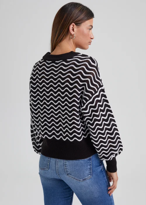 JDY Rita Multicoloured Long Sleeve Short Knitted Top - 12 Image 2