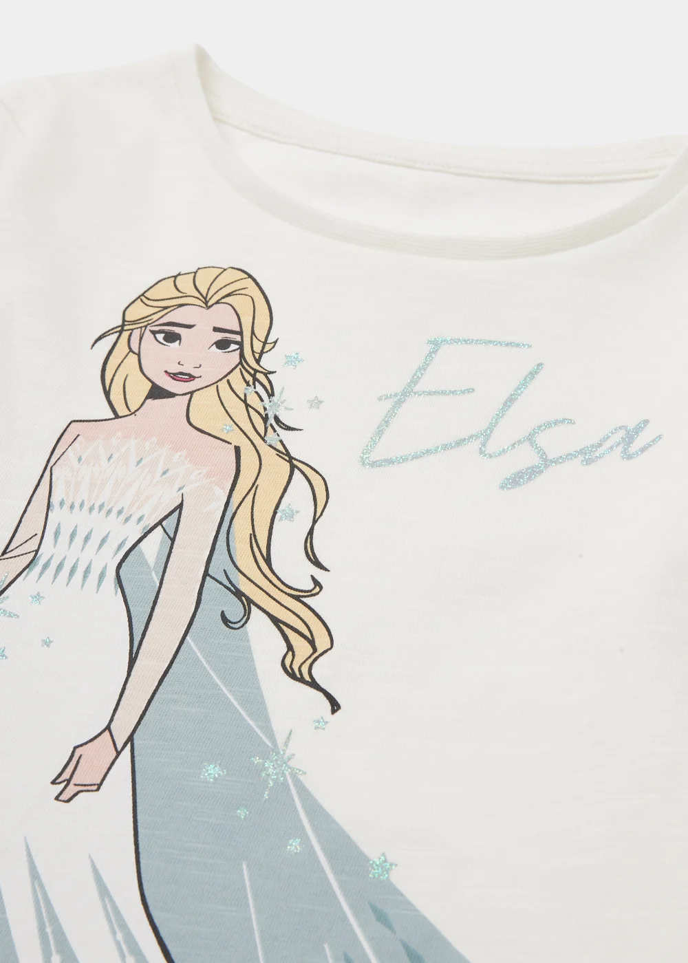 Kids White Disney Elsa Long Sleeve T-Shirt (4-9yrs) - 3 Yrs Image 2