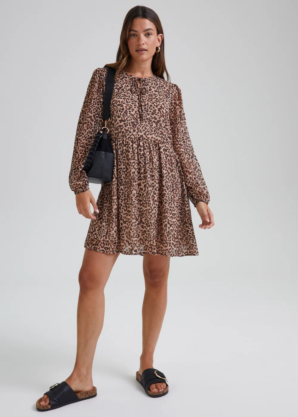 JDY Sina Stone Animal Print Long Sleeve Dress - 8 Image 4