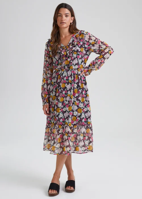 JDY Lilly Multicoloured Long Sleeve Midi Dress - 8 Image 1