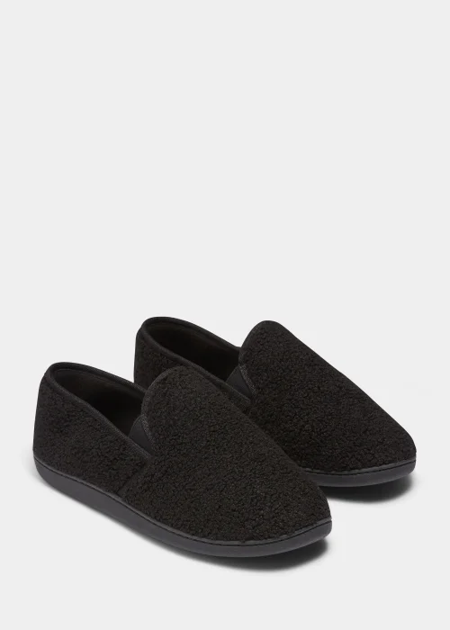 Black Thinsulate Borg Slippers - Size 6 Image 1