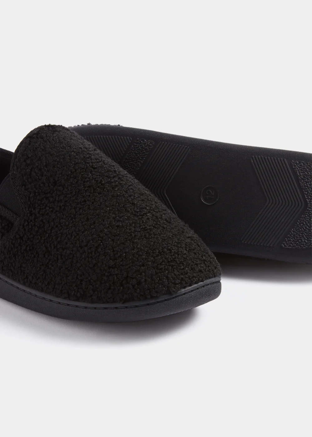 Black Thinsulate Borg Slippers - Size 6 Image 2