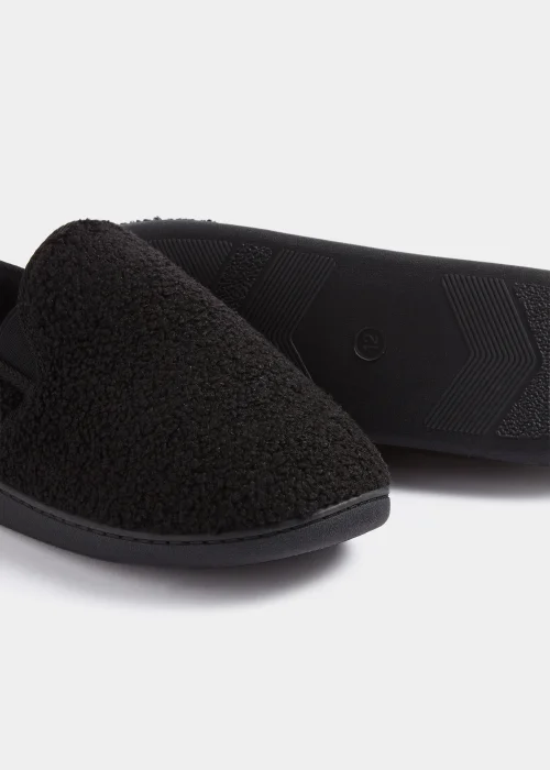 Black Thinsulate Borg Slippers - Size 6 Image 2