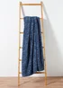 Blue Marl Teddy Fleece Throw (130cm x 150cm) Image 1