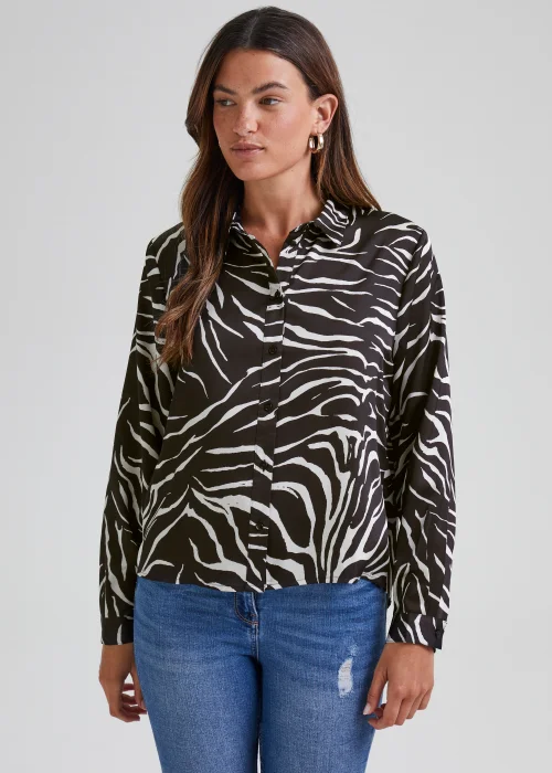 JDY Multicoloured Fifi Zebra Print Shirt - Size 8 Image 1