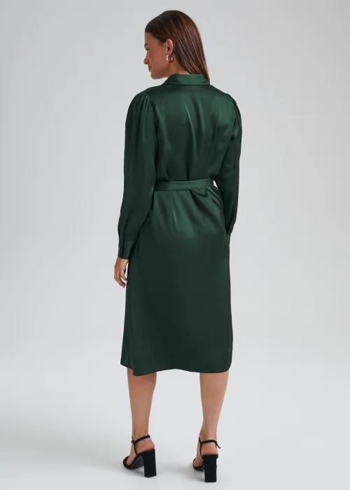JDY Fifi Green Long Sleeve Midi Shirt Dress - 8 Image 2