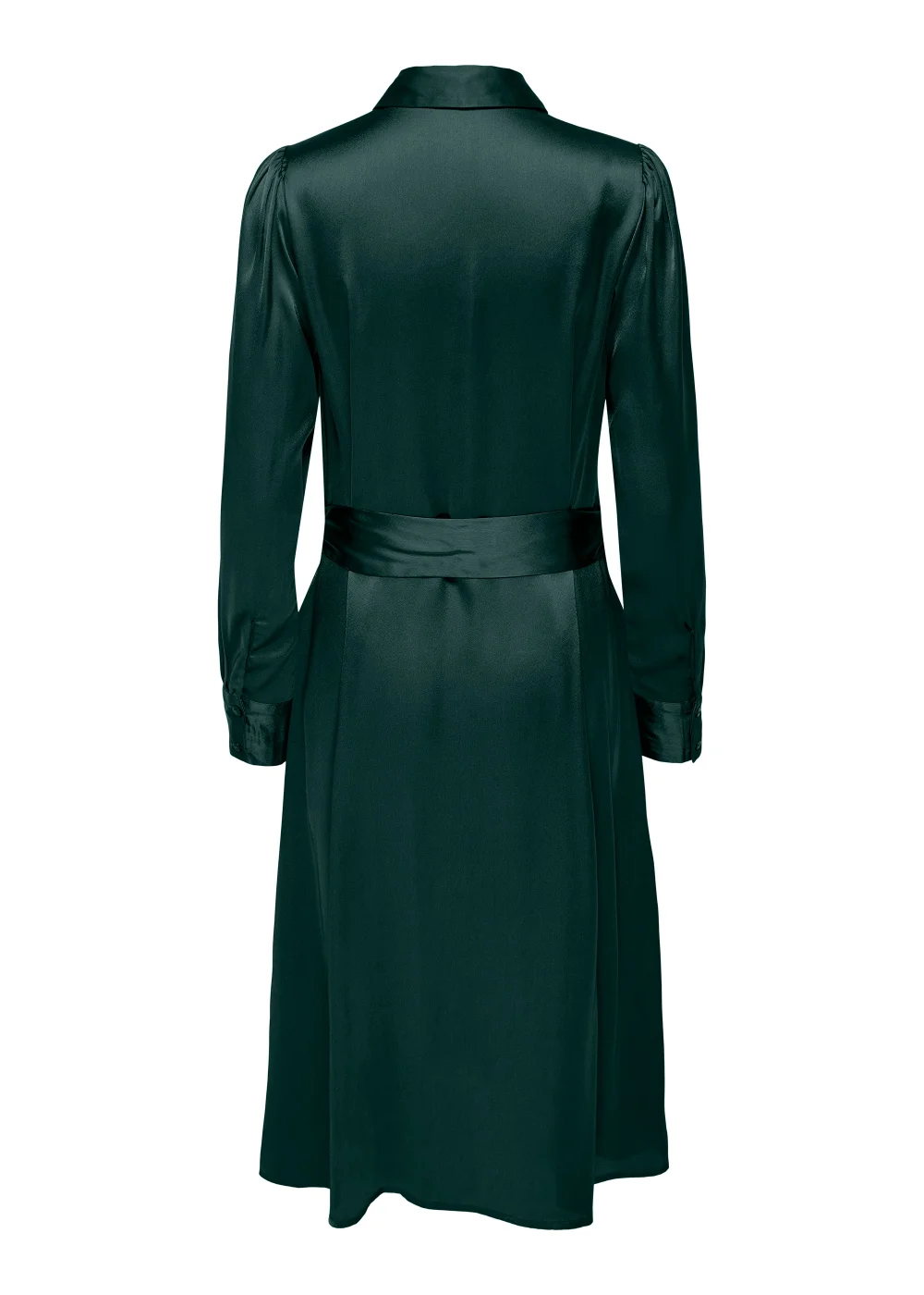 JDY Fifi Green Long Sleeve Midi Shirt Dress - 8 Image 6