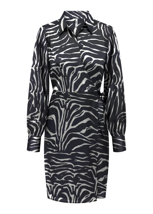 JDY Fifi Multicoloured Zebra Print Mini Wrap Dress - 8 Image 5