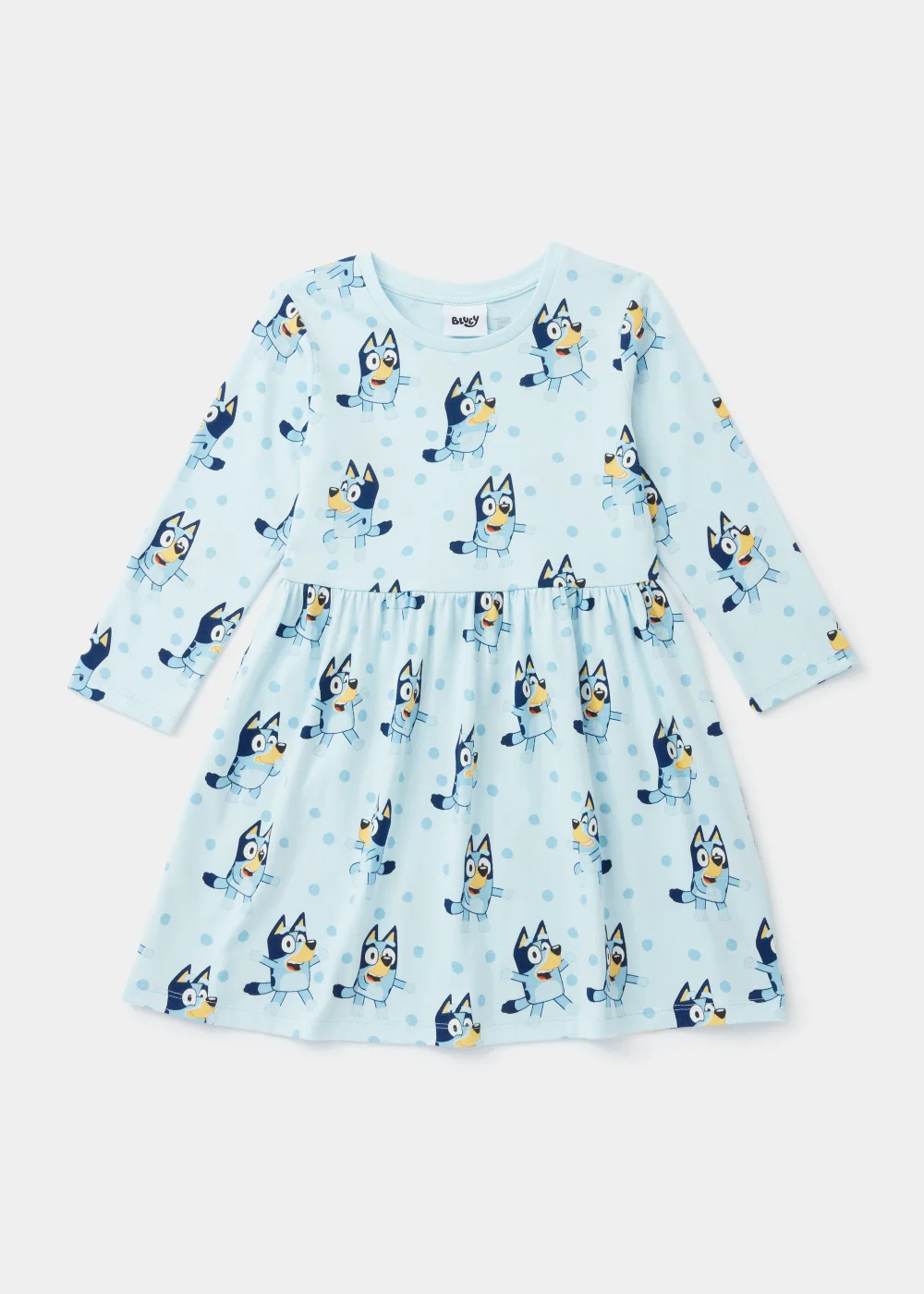 Kids Blue Bluey Print Dress (9mths-5yrs) - 9-12 months Image 1