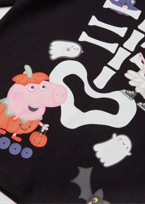 Kids Black Peppa Pig Halloween T-Shirt (9mths-5yrs) - 9-12 months Image 2
