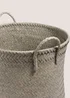 Grey Woven Plastic Round Basket (34cm x 40cm x 40cm) Image 2