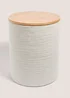 Cream Cotton Rope Storage Pouffe (34cm x 34cm x 43cm) Image 1