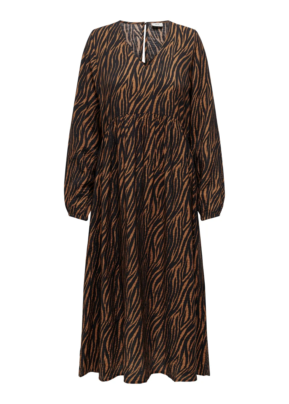 JDY Barbara Brown Zebra Print Long Sleeve Midi Dress - 14 Image 5