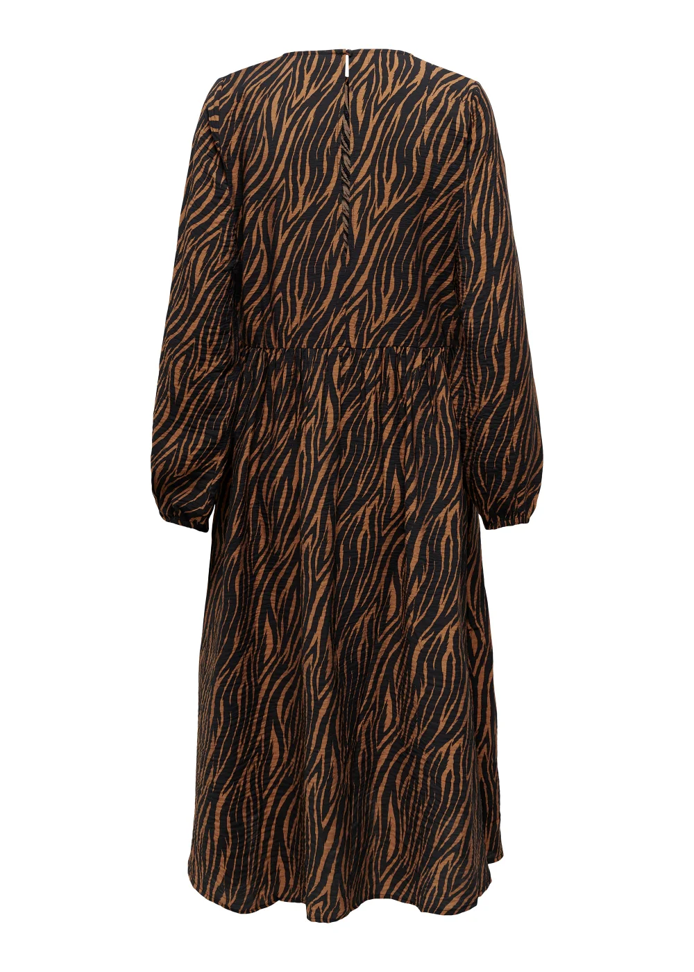 JDY Barbara Brown Zebra Print Long Sleeve Midi Dress - 14 Image 6