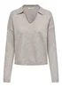 JDY Rue Grey Long Sleeve Knitted Sweatshirt - Size 8 Image 1