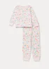 Girls Cream Floral Woodland Pyjama Set (9mths-5yrs) - Age 9 - 12 Months Image 1
