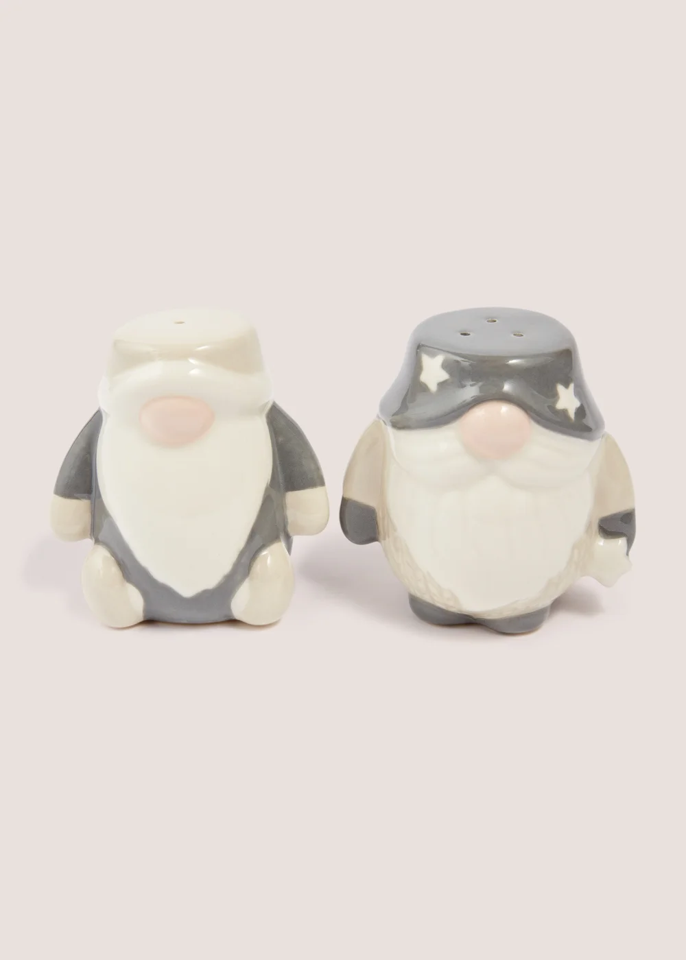 Grey Christmas Gnome Salt & Pepper Shakers (7.5cm x 8cm) Image 1