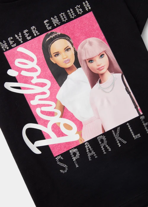 Kids Black Barbie Sparkle T-Shirt (4-10yrs) - Age 4 Years Image 6