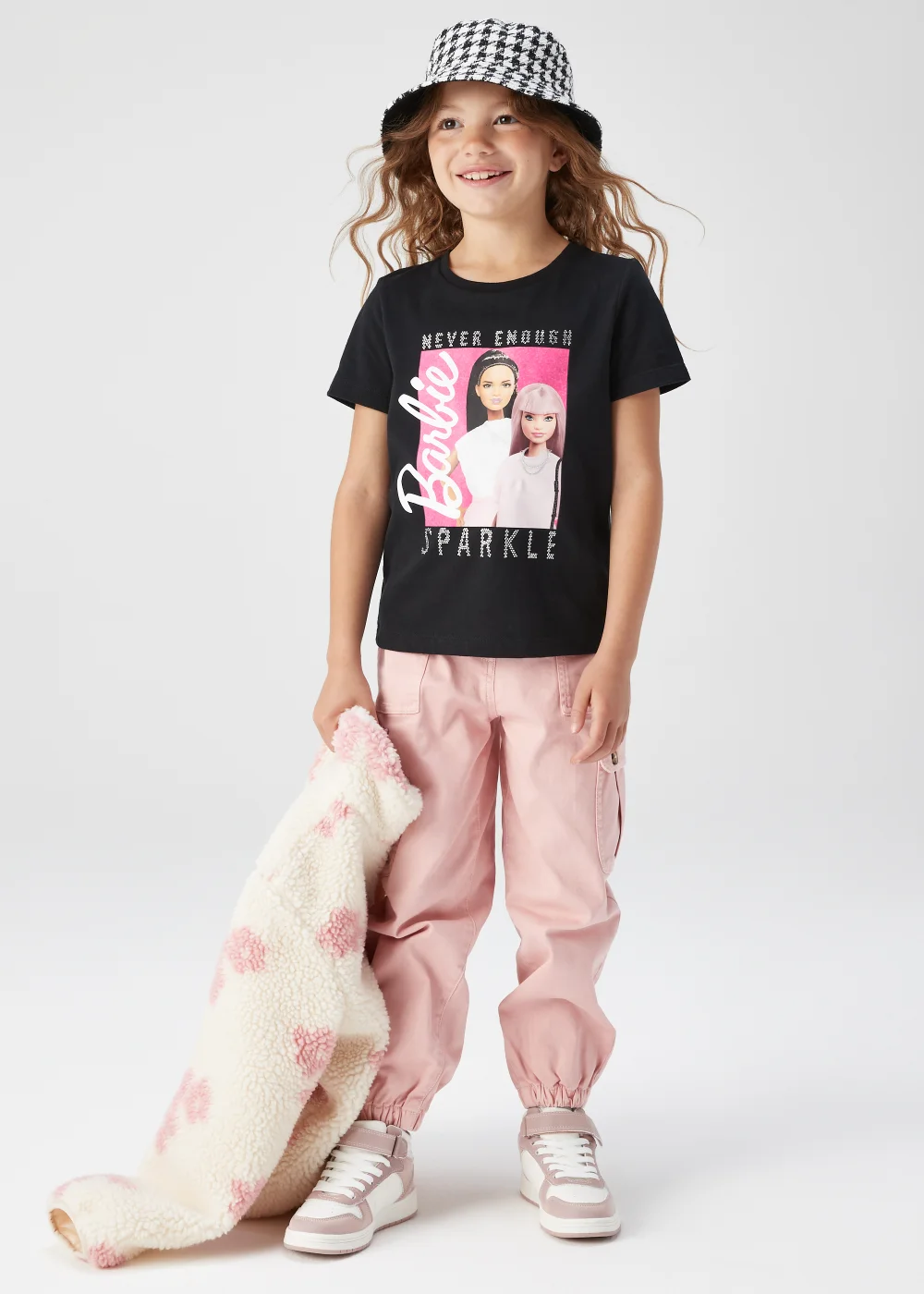 Kids Black Barbie Sparkle T-Shirt (4-10yrs) - Age 4 Years Image 4