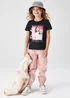 Kids Black Barbie Sparkle T-Shirt (4-10yrs) - Age 4 Years Image 4