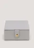 Grey PU Small Jewellery Box Image 1