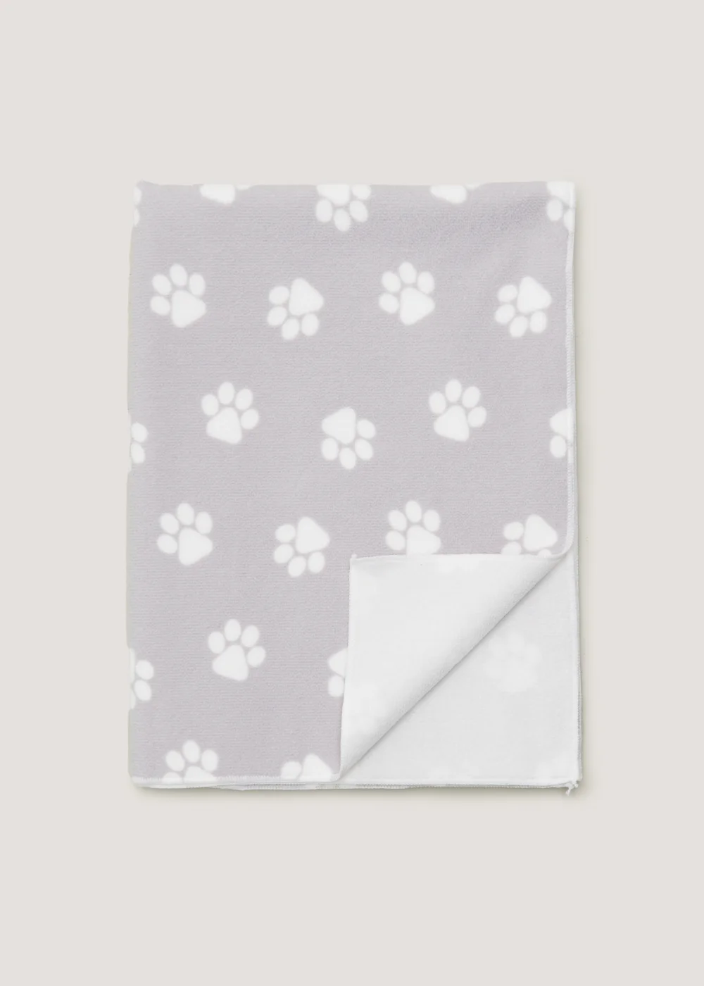 Grey Paw Print Pet Towel (120cm x 80cm) Image 1