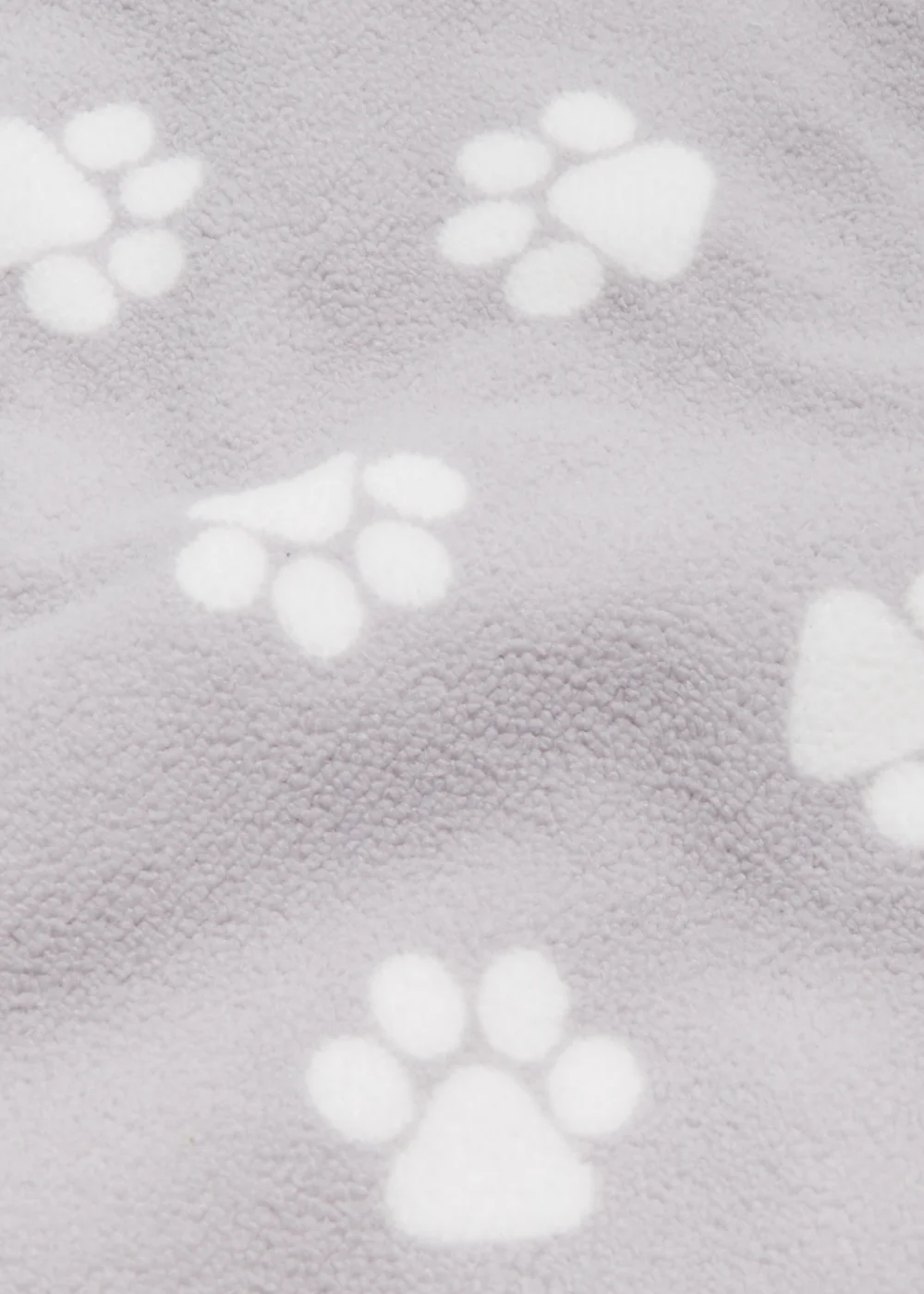 Grey Paw Print Pet Towel (120cm x 80cm) Image 2