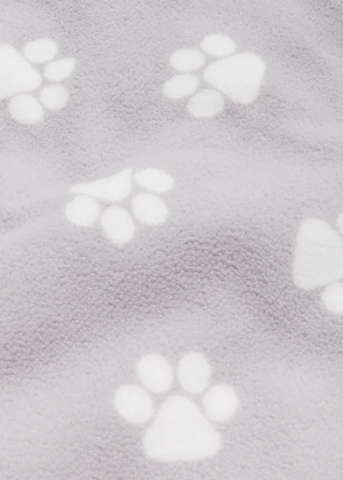 Grey Paw Print Pet Towel (120cm x 80cm) Image 2