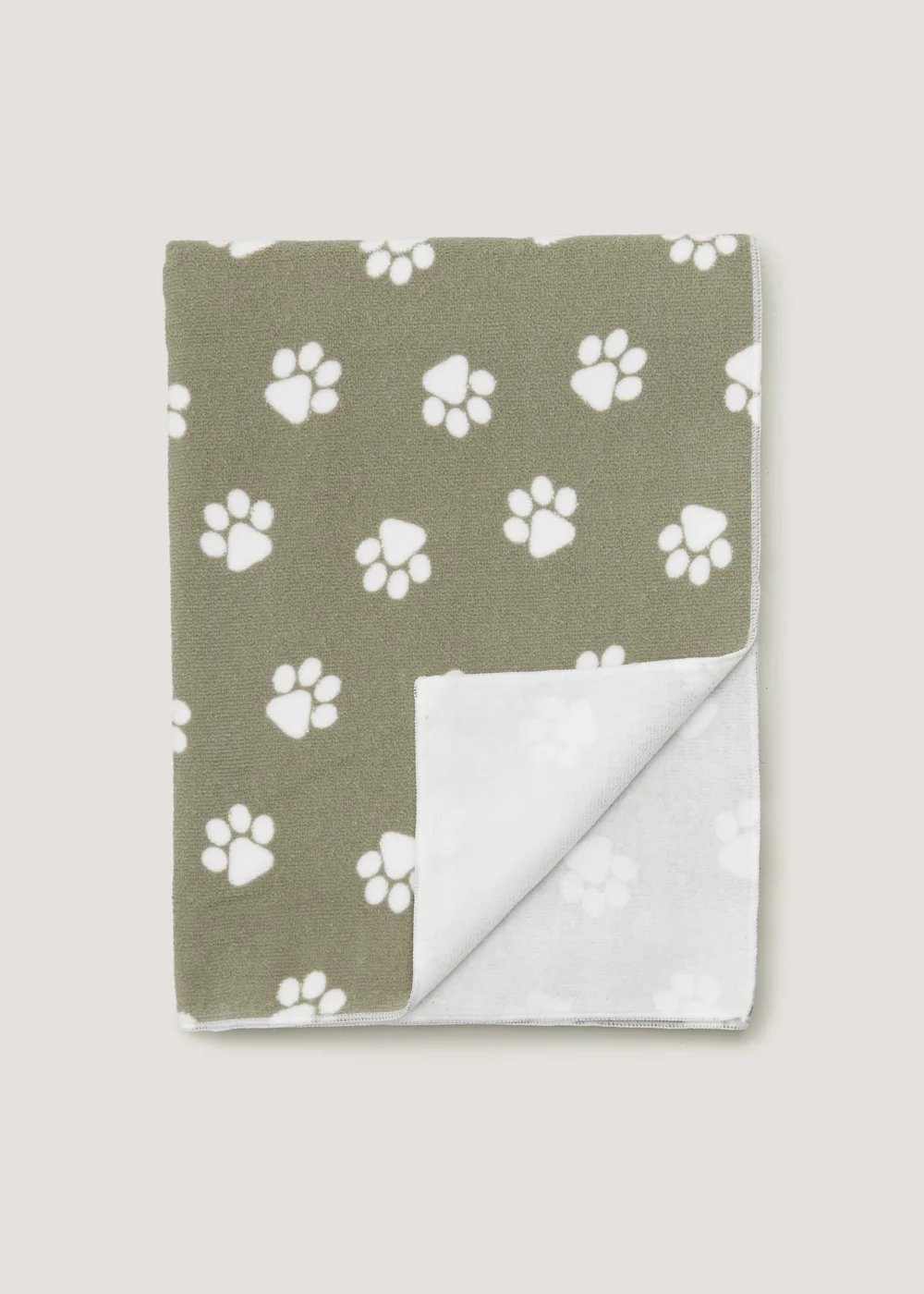 Green Paw Print Pet Towel (120cm x 80cm) Image 1