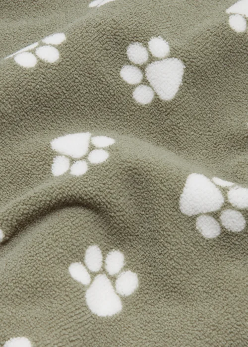 Green Paw Print Pet Towel (120cm x 80cm) Image 2