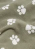 Green Paw Print Pet Towel (120cm x 80cm) Image 2
