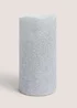 Small Silver Glitter LED Candle (15cm x 7.5cm) Image 1